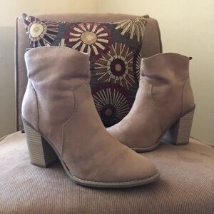 Zara Taupe Ankle Booties